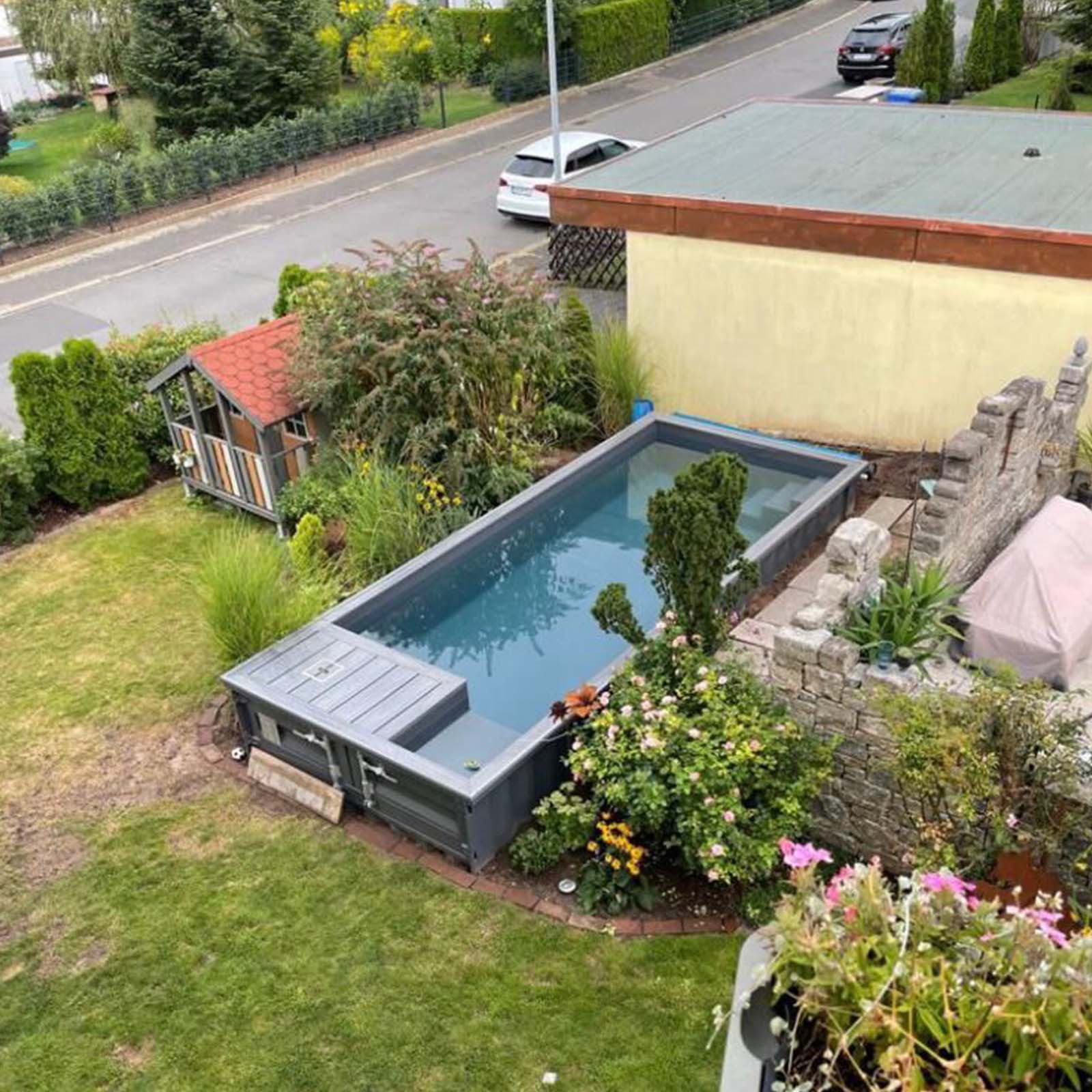 Contêiner de piscina de 6,2 mx 2,5 m de natação, esporte e spa