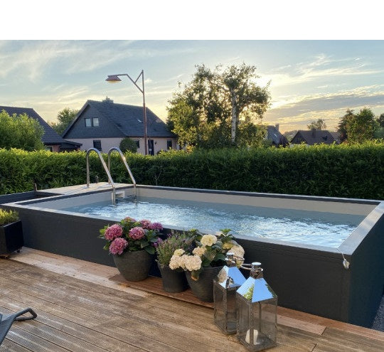 Mini contêiner de piscina móvel 5m25x2m55x1m26