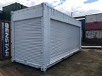 Contentor High Cube de 6 metros com porta de enrolar elétrica