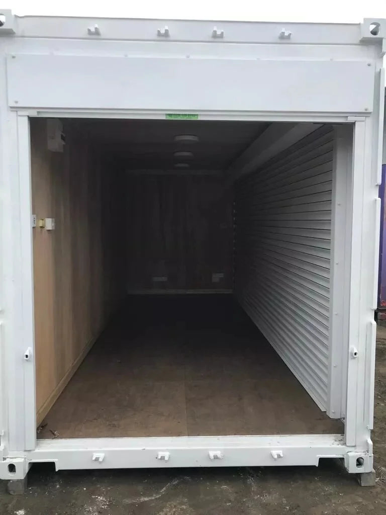 Contentor High Cube de 6 metros com porta de enrolar elétrica