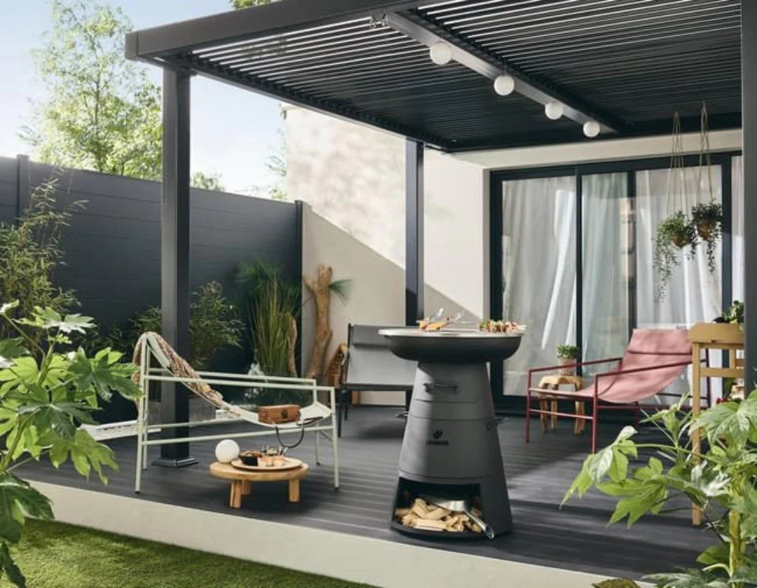 Pérgola de alumínio NATERIAL PERSEA ANTRACITE 3,2X3,6M
