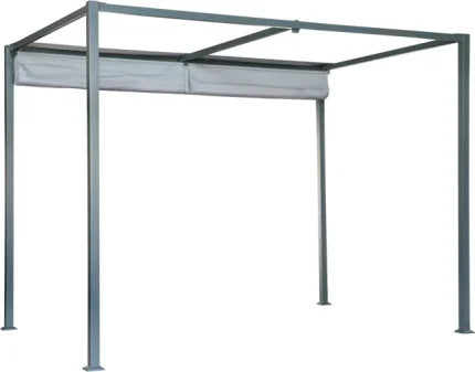 Pérgola de alumínio NATERIAL OMEGA CINZA ESCURO 2,85X4M